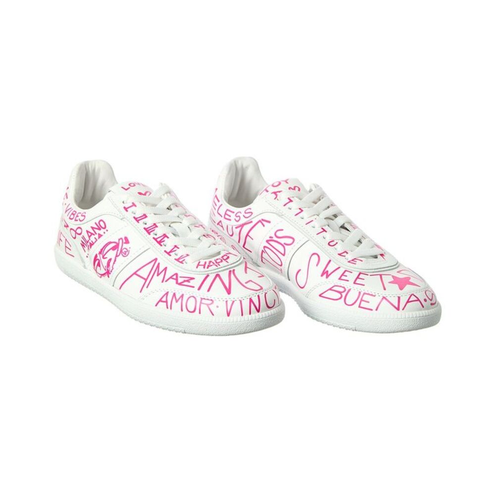 Tod's Logo Leather Sneaker, White